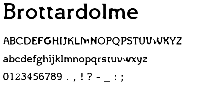 Brottardolme font