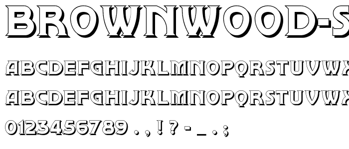 Brownwood Shadow NF font