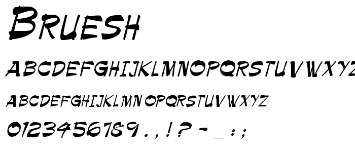 Bruesh font