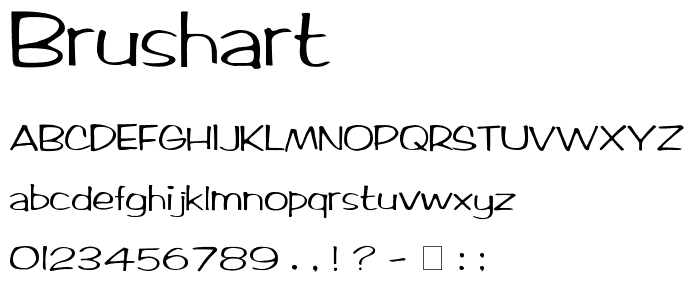 BrushArt font