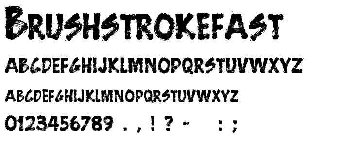 BrushStrokeFast font