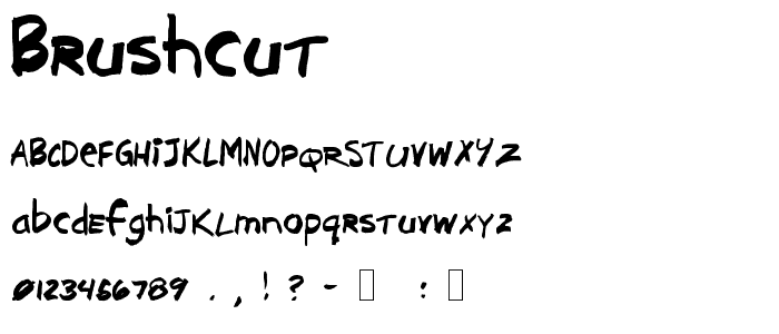 Brushcut font