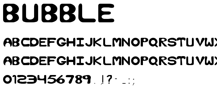 Bubble font