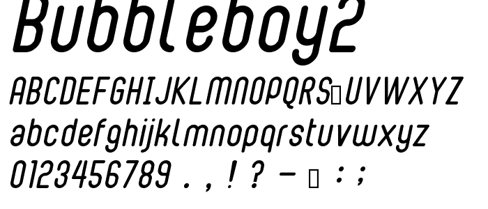 BubbleBoy2 font