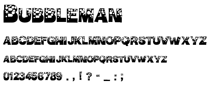 BubbleMan font