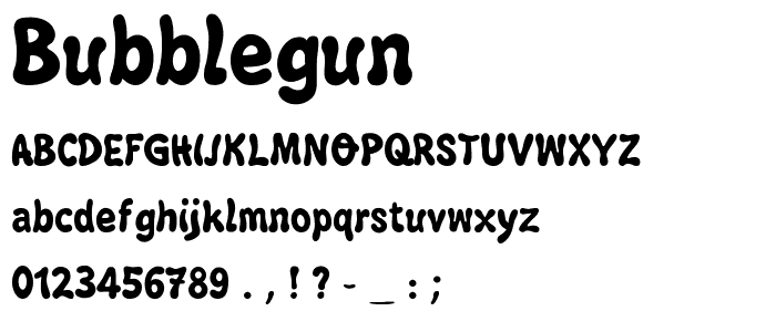 Bubblegun font