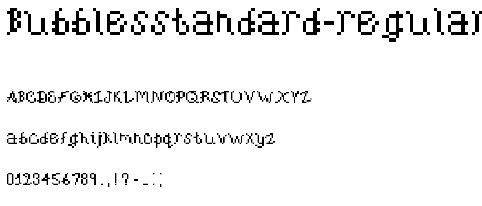 BubblesStandard Regular font