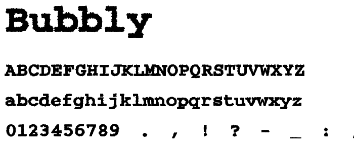 Bubbly font