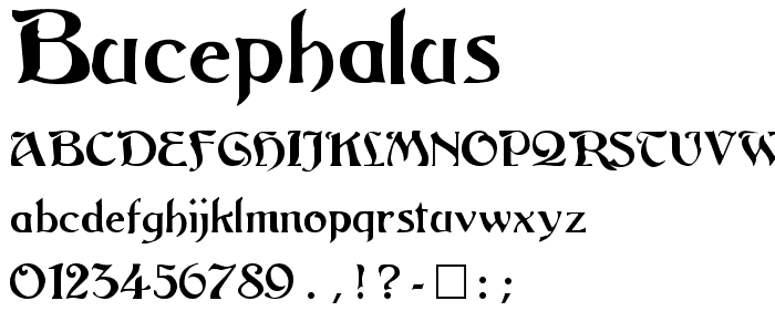 Bucephalus font