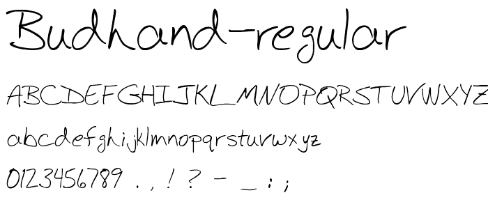 BudHand Regular font