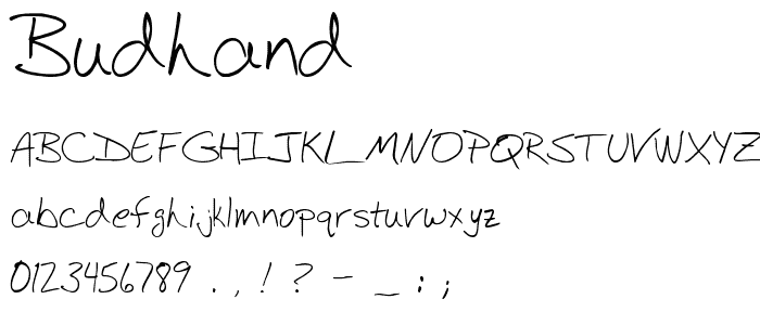 BudHand font