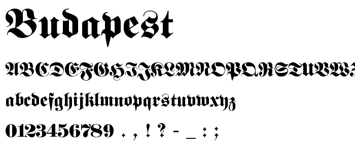 Budapest font
