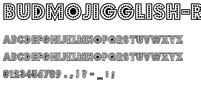 BudmoJigglish Regular font