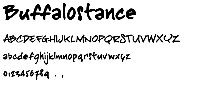 BuffaloStance font