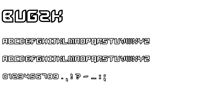 Bug2K font