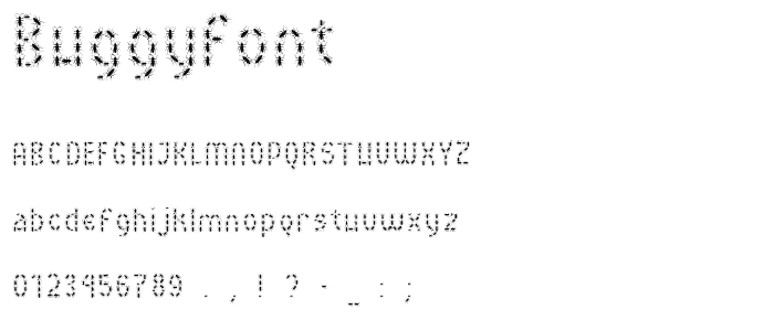 BuggyFont font