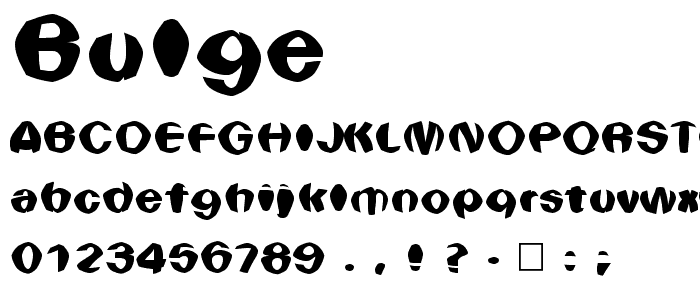 Bulge font