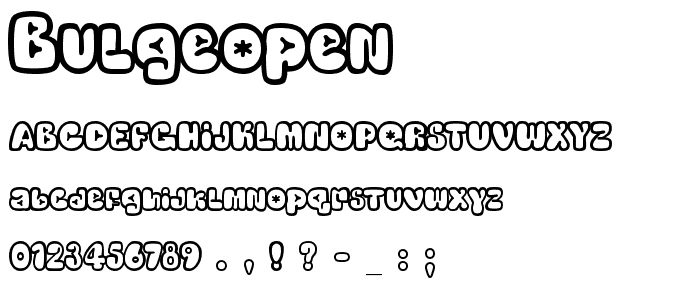BulgeOpen font