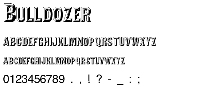 Bulldozer font