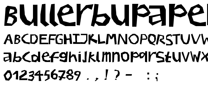 BullerBuPapercut font