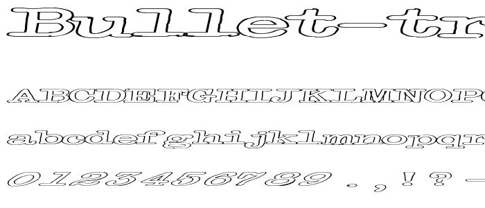 Bullet Train font
