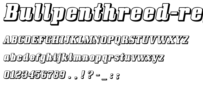 BullpenThreeD Regular font