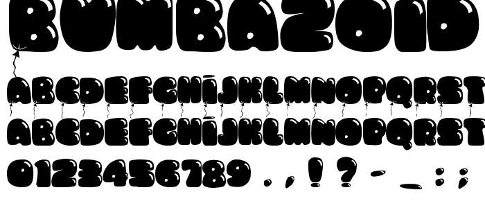 Bumbazoid font