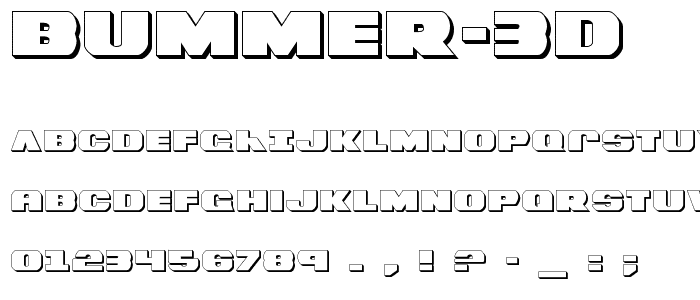 Bummer 3D font