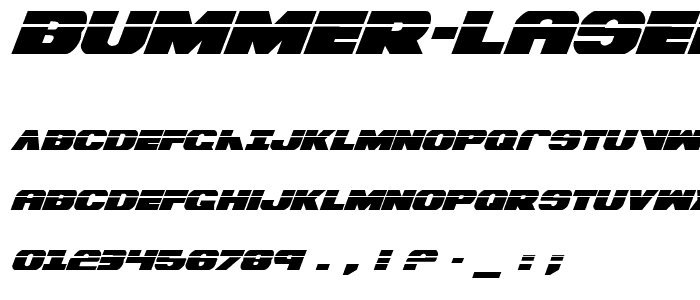 Bummer Laser Italic font