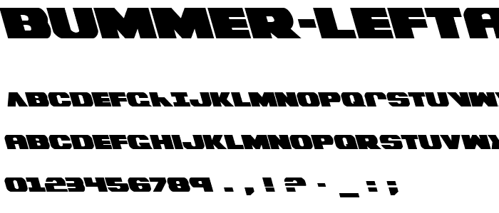Bummer Leftalic font