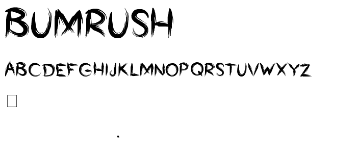 Bumrush font
