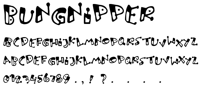 Bungnipper font