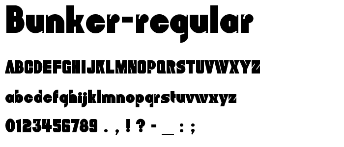 Bunker Regular font