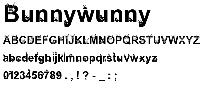 Bunnywunny font