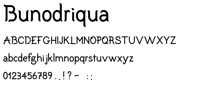 Bunodriqua font