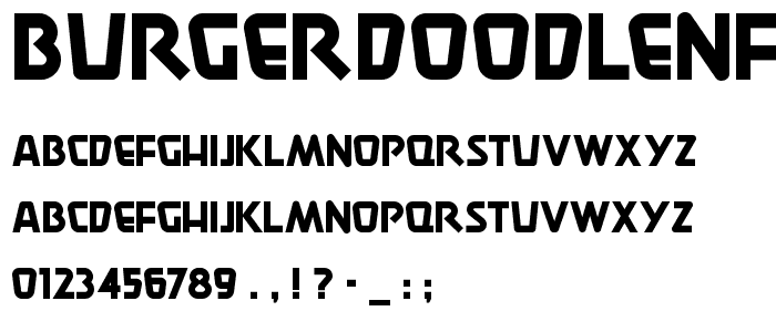BurgerDoodleNF font