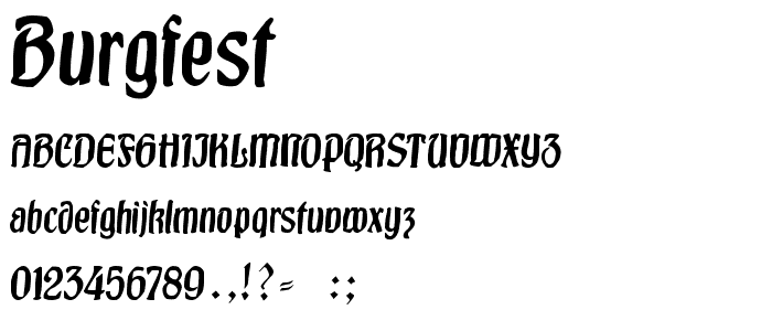 Burgfest font