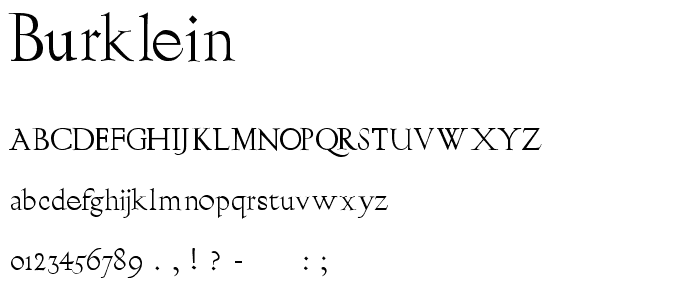 Burklein font