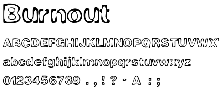 BurnOut font