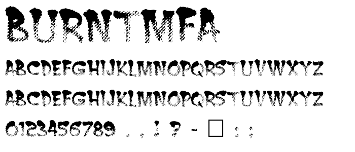 BurntMFA font