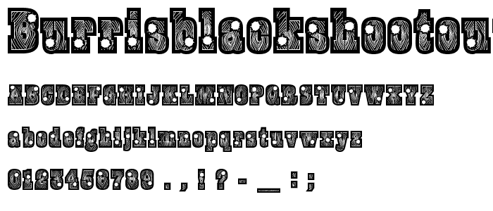 BurrisBlackShootout font