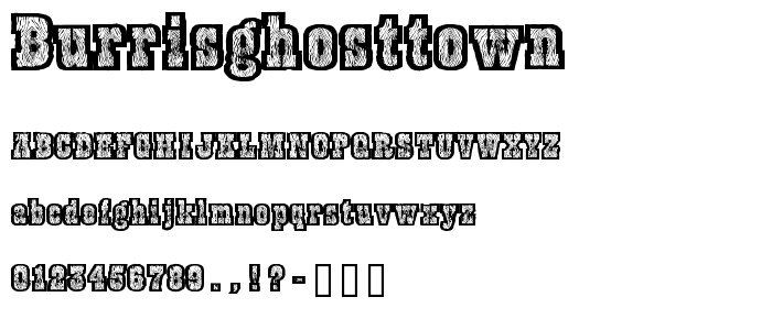 BurrisGhostTown font