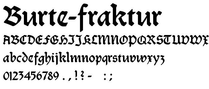 Burte Fraktur font