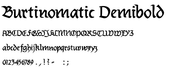 Burtinomatic-DemiBold font