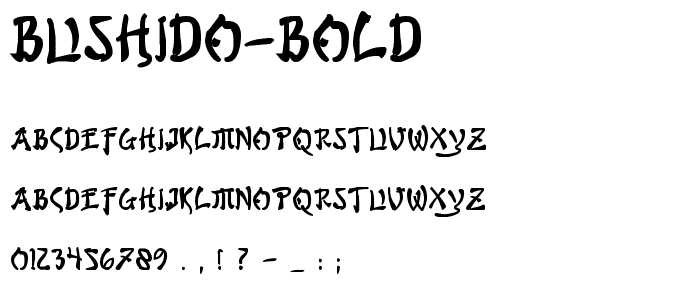 Bushido Bold font