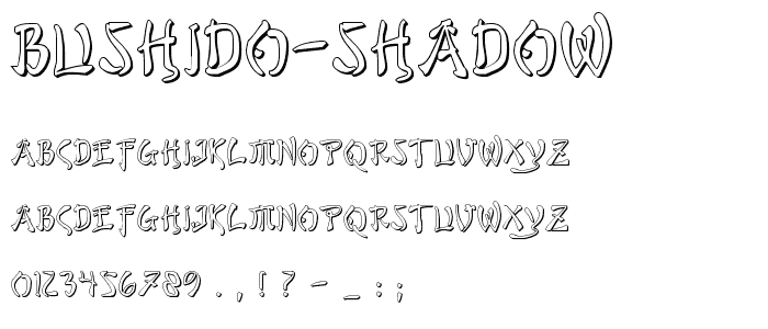Bushido Shadow font