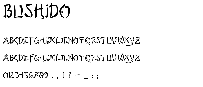 Bushido font