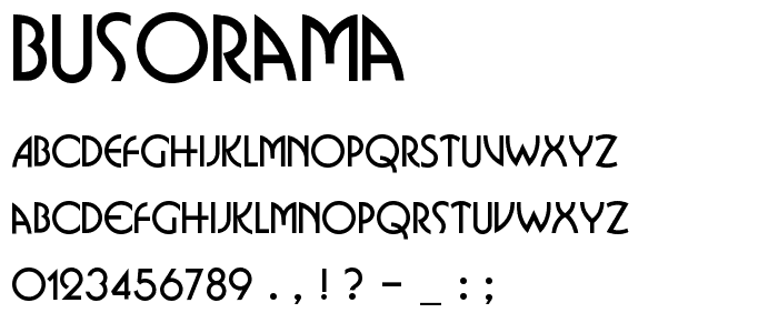 Busorama font