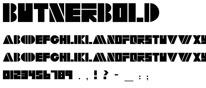 ButnerBold font