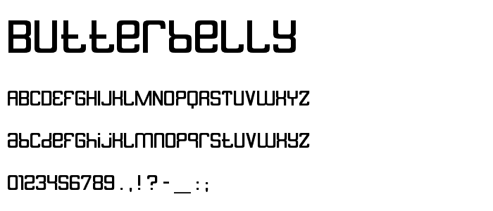 Butterbelly font
